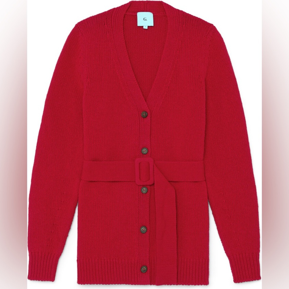 G. Label Goop Wool Sylvana Belted Cardigan Sweater